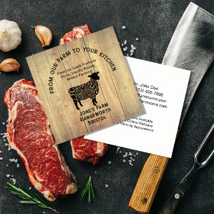 Premium Lamb Farmer & Cattle Meat Business Card – 