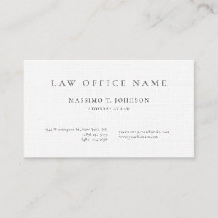 Premium Linen Attorney at Law Lawyer Business Card