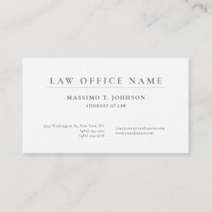 Premium Linen Attorney at Law Lawyer Business Card