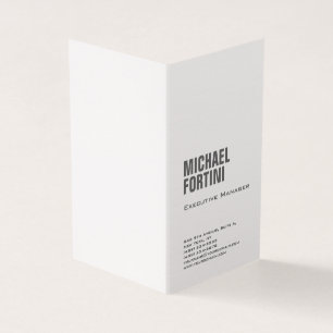 Premium linen minimalist modern bold plain business card