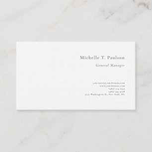 Premium Linen Minimalist Modern Business Card