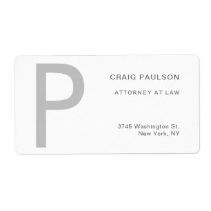 Premium Linen Monogram Attorney at Law Modern