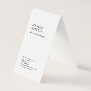 Premium linen plain minimalist modern trendy business card