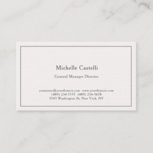 Premium Linen Professional Unique Classical Pastel Business Card