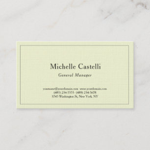 Premium Linen Professional Unique Classical Plain Business Card