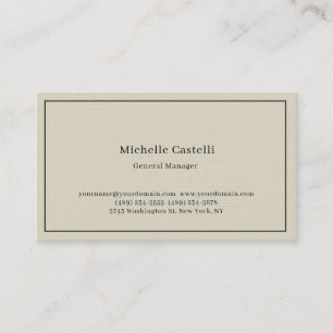 Premium Linen Professional Unique Classical Simple Business Card