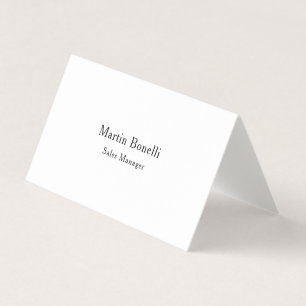 Premium Linen Unique Classical Simple Black White  Business Card