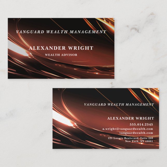 Premium Luxurious Black Gold-type3 Business Card (Front/Back)