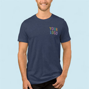 Premium Men’s Navy Blue T-Shirt Business Logo Tri-Blend Shirt