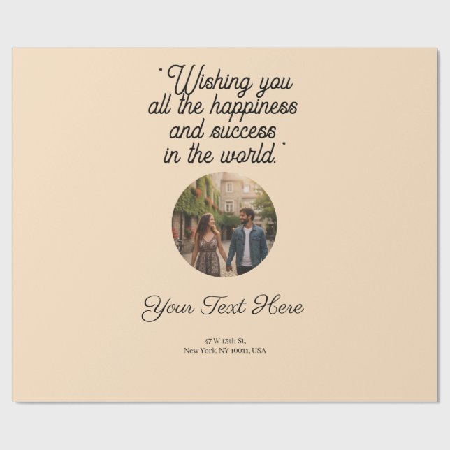 Premium One Color Gift Wrap - Custom Solid Paper (Flat)