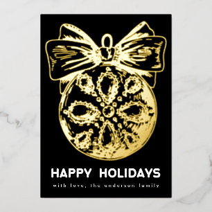 Premium Onyx Golden Ornament Photo Happy