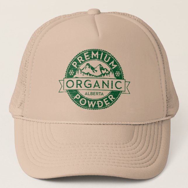Premium Organic Alberta Powder Trucker Hat (Front)