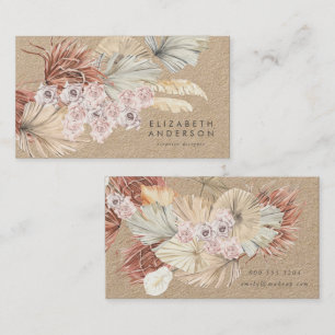 Premium Pampas Original Kraft Modern Designer Business Card
