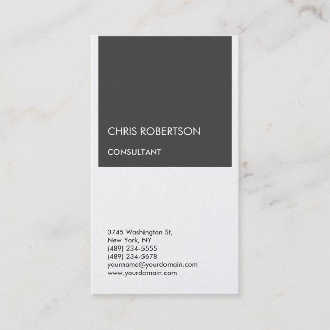 Premium Pearl Minimalist Modern Attractive Business Card (Front)