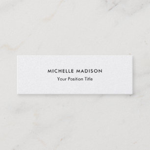 Premium Pearl Trendy Minimalist Professional Plain Mini Business Card