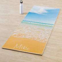Premium Personalized Beach Themed Yoga Mat