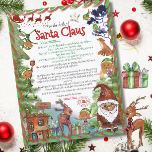 Premium Personalized Watercolor Letter from Santa 