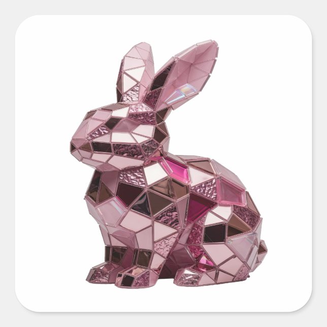 Premium Pink Abstract Craft Sticker (Front)