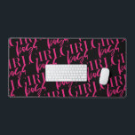 Premium Pink | Girl Boss | Modern Ultra Desk Mat<br><div class="desc">GIRL BOSS - modern,  fun,  trendy and powerful

***For additional zazzle business stationery,  advertising or merchandising items to match this item,  please contact us through the designer contact on the our zazzle homepage.</div>