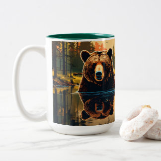 Premium Porcelain Mug: Elevate Your Coffee Experie Two-Tone Coffee Mug