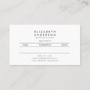 Premium Pure White Pampas Grass Floral Ultra Appointment Card