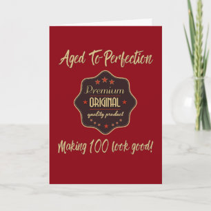Premium Quality 100th Birthday Card