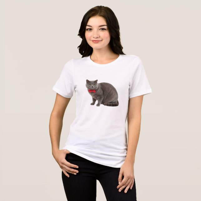 Premium Quality Cat, Women's  Tri-Blend Shirt (Front Full)