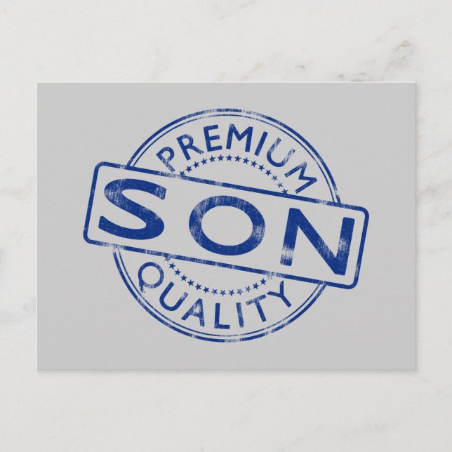Premium Quality Son Postcard (Front)
