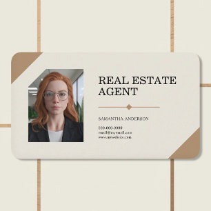 Premium Real Estate Agent with Photo Business Card