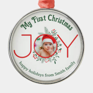 Premium Round Ornament - My First Christmas