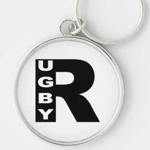 Premium RUGBY Round Keyring