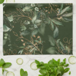 Premium Sage Modern Eucalyptus Green Tea Towel<br><div class="desc">Premium Sage Modern Eucalyptus Green kitchen towel</div>