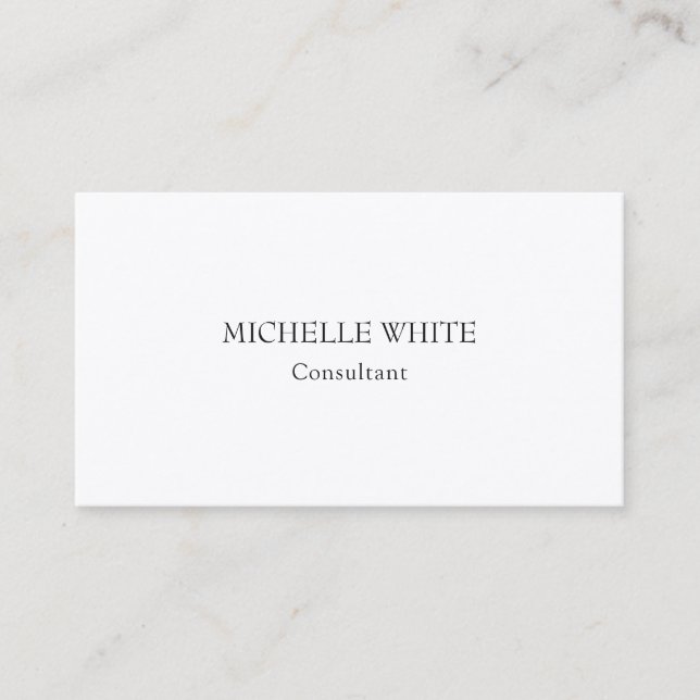 Premium Silk Classical Minimalist Professional Business Card (Front)