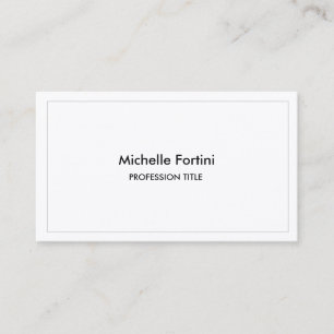 Premium Silk Elegant Plain Simple Minimalist Business Card