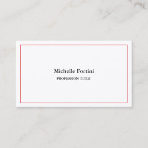 Premium Silk Elegant Plain Simple Minimalist Business Card