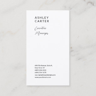 Premium silk elegant white minimalist modern business card