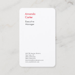 Premium silk elegant white plain minimalist modern business card