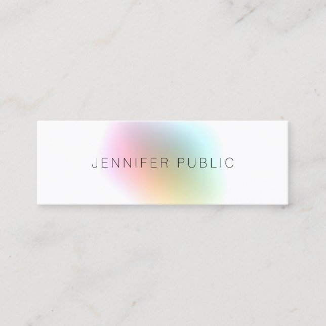 Premium Silk Finish Modern Elegant Colourful Mini Business Card (Front)