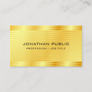 Premium Silk Finish Modern Elegant Gold Look Business Card