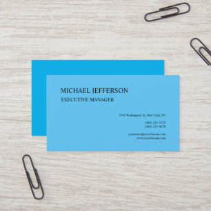 Premium Silk Modern Elegant Simple Blue Business Card