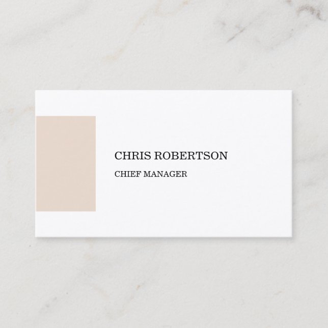 Premium Silk Modern Minimalist Business Card (Front)