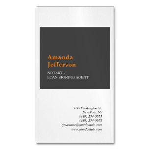 Premium Silk Modern Minimalist Professional Plain Magnetic Business Card
