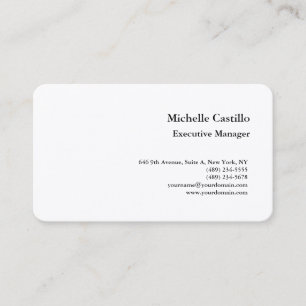 Premium Silk Plain Professional Minimalist Business Card