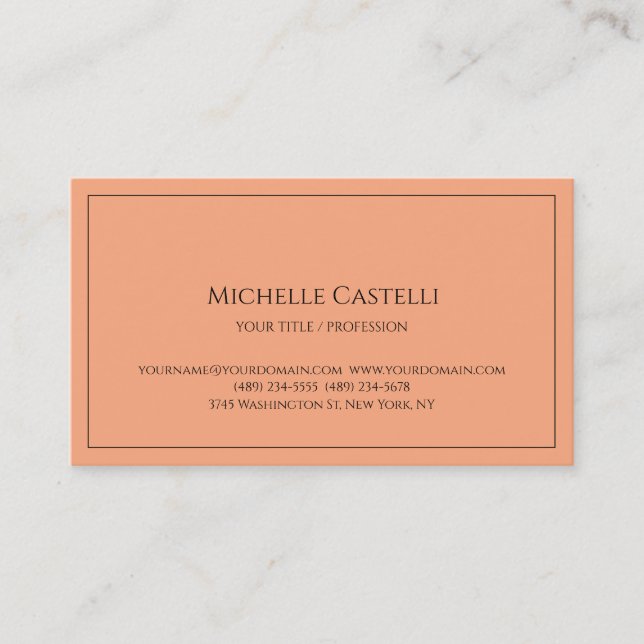 Premium Silk Professional Unique Classical Simple Business Card (Front)