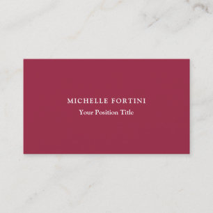 Premium Silk Trendy Minimalist AZ Cardinals Red Business Card
