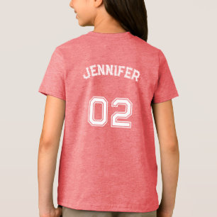 Premium Soft Teen Girl Player Name Jersey Number Tri-Blend Shirt