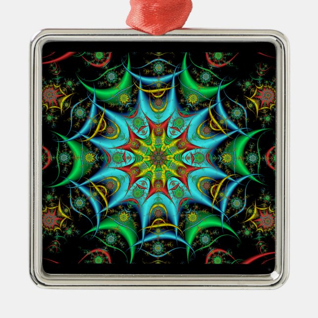 Premium Square Kaleidoscope Ornament #5 (Front)