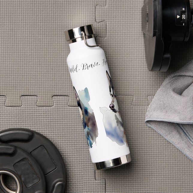Premium Stainless Water Bottle with Artistic Siber (Gym)
