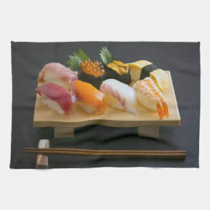 Premium Sushi on Traditional Board Tea Towel