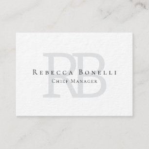 Premium Thick Exclusive Unique Modern Monogram Business Card